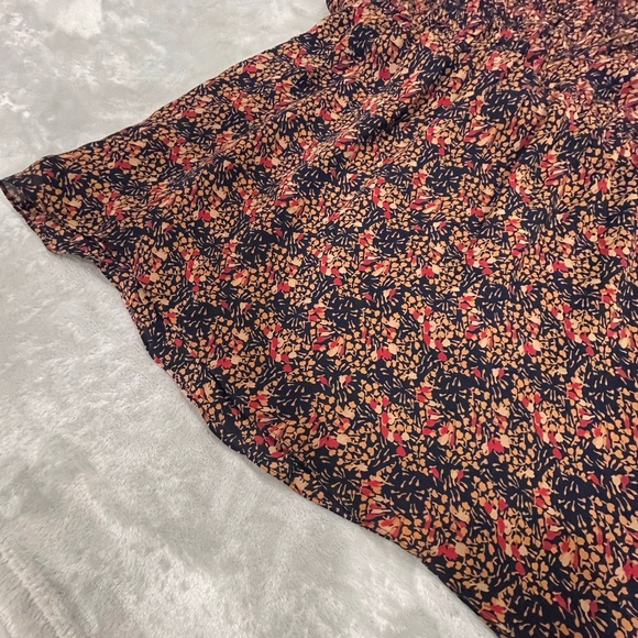 Silk Floral Ruffle Dress Size Small - Picture 7 of 13